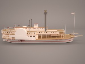 wheeled steamboat belle of louisville 3D 모델