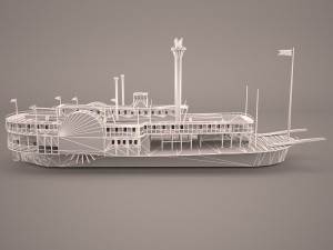 wheeled steamboat belle of louisville 3D 모델