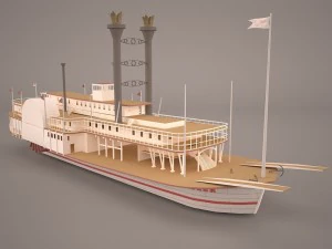 wheeled steamboat belle of louisville 3D Model
