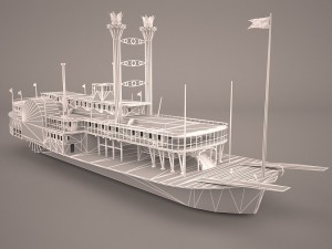 wheeled steamboat belle of louisville 3D 모델