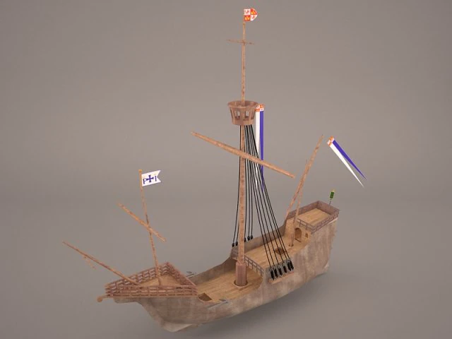 santa maria 3D Model .c4d .max .obj .3ds .fbx .stl .blend 