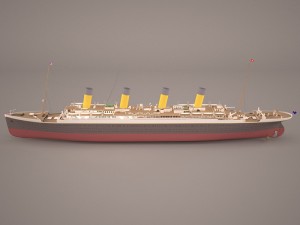 rms titanic cruise ship Modelo 3D