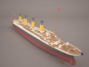 rms titanic cruise ship Modelo 3D