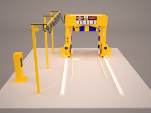 automatic outdoor car wash 3D Model