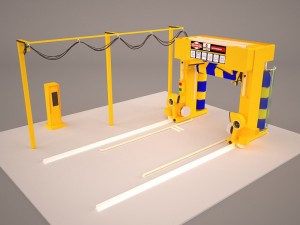 automatic outdoor car wash 3D Model