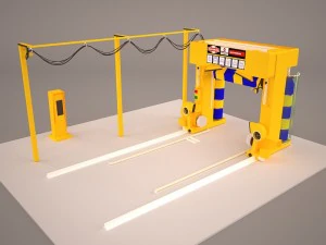 automatic outdoor car wash 3D Model