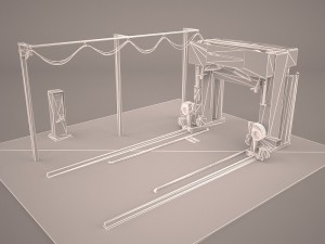 automatic outdoor car wash 3D Model