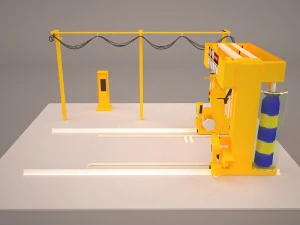 automatic outdoor car wash 3D Model