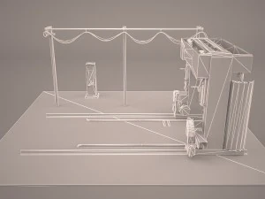 automatic outdoor car wash 3D Model