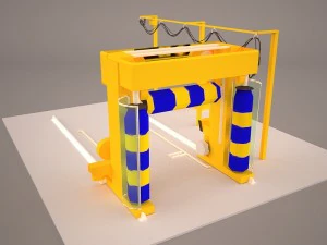 automatic outdoor car wash 3D Model