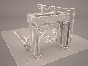 automatic outdoor car wash 3D Model