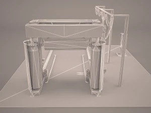automatic outdoor car wash 3D Model