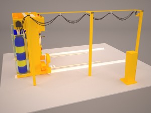 automatic outdoor car wash 3D Model