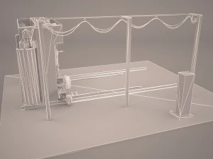 automatic outdoor car wash 3D Model