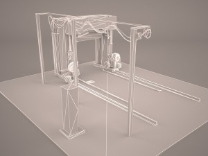 automatic outdoor car wash 3D Model