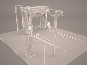 automatic outdoor car wash 3D Model