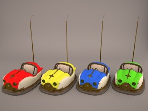 auto-scooter and bumper cars Modello 3D