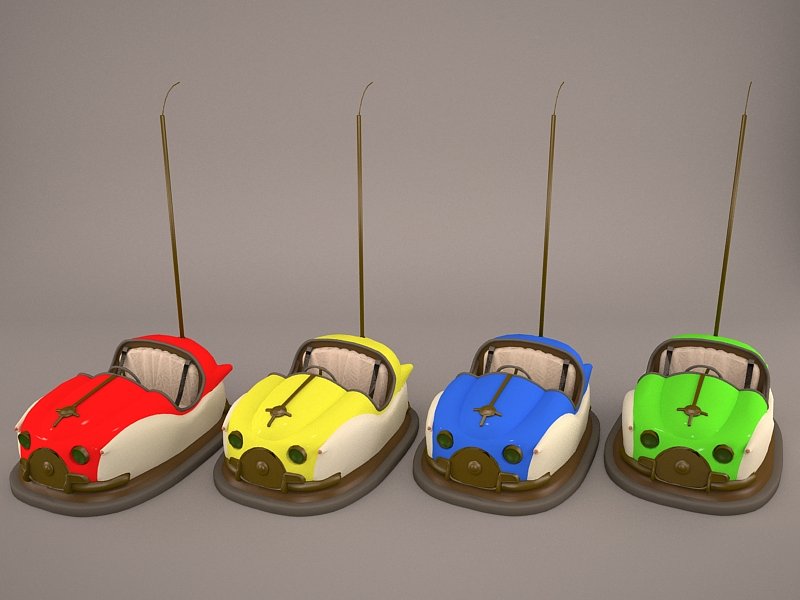 Auto Scooter And Bumper Cars 3d Modell In Umgebung 3dexport