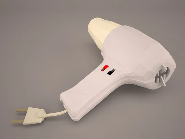 hair dryer 3D Model .c4d .max .obj .3ds .fbx .stl .blend 