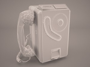 vintage payphone 3D-Modell
