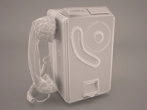 vintage payphone 3D Model