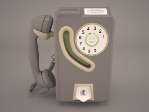 vintage payphone 3D-Modell