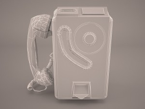 vintage payphone 3D-Modell