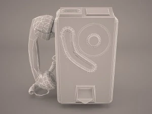 vintage payphone 3D Model