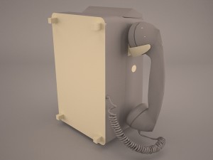 vintage payphone 3D-Modell