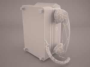 vintage payphone 3D-Modell