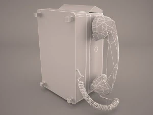 vintage payphone 3D Model