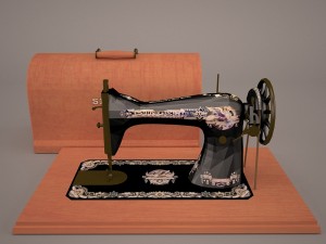 antique singer sewing machine 3D Model