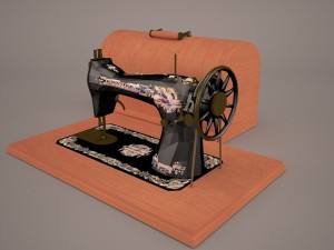 antique singer sewing machine 3D 모델