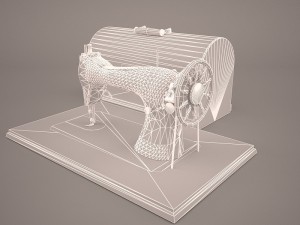 antique singer sewing machine 3D 모델