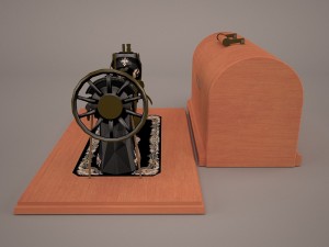 antique singer sewing machine 3D 모델