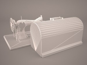 antique singer sewing machine 3D 모델