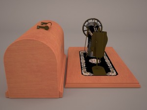 antique singer sewing machine 3D 모델