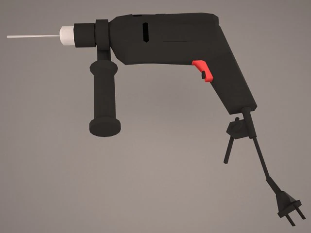 electric drill not branded 3D Model .c4d .max .obj .3ds .fbx .stl .blend 