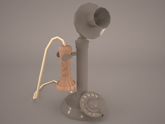 vintage telephone 3D Model .c4d .max .obj .3ds .fbx .stl .blend 