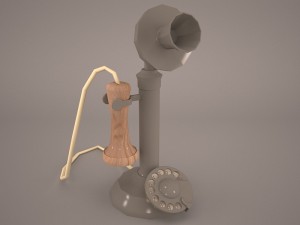 vintage telephone Modelo 3D