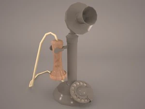 telefone antigo Modelo 3D