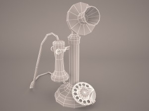 vintage telephone 3D Model