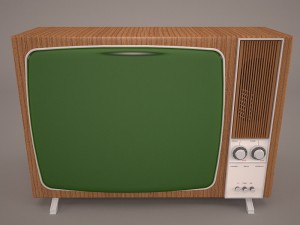 retro tv and radio reciever 3D Model