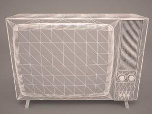 retro tv and radio reciever 3Dモデル