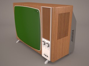 retro tv and radio reciever 3Dモデル