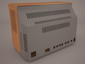 retro tv and radio reciever 3Dモデル