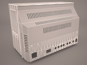 retro tv and radio reciever 3Dモデル
