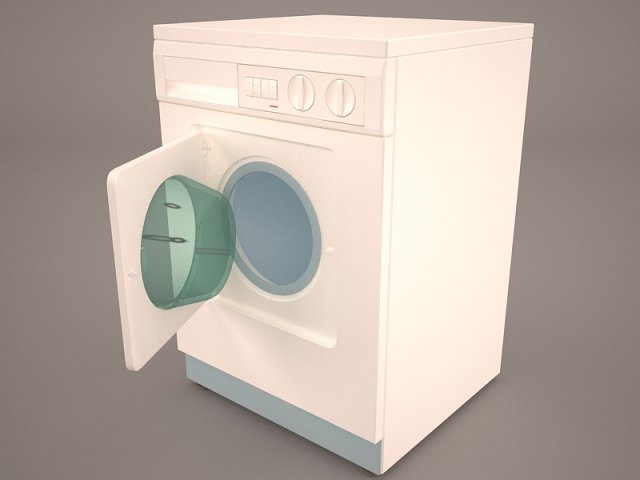 washing machine 3D 모델 .c4d .max .obj .3ds .fbx .stl .blend 
