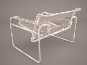 marcel breuer d40 cantilever armchair 3D-Modell