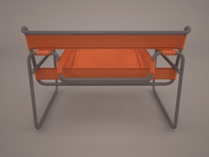 marcel breuer d40 cantilever armchair 3D-Modell